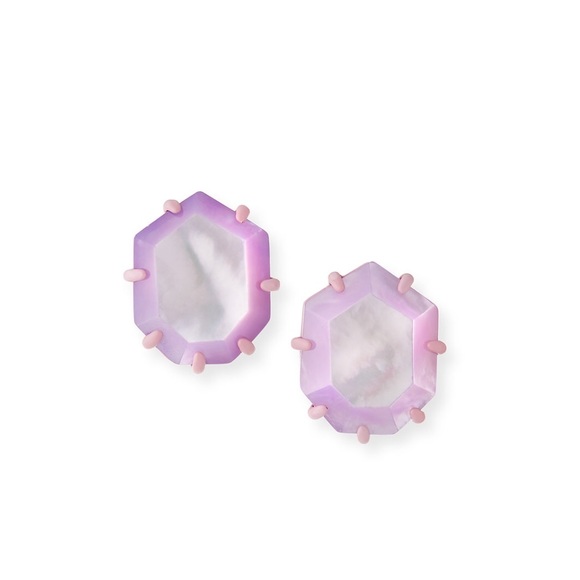 NWT Kendra Scott Morgan Lilac Stud Earrings - Picture 4 of 5